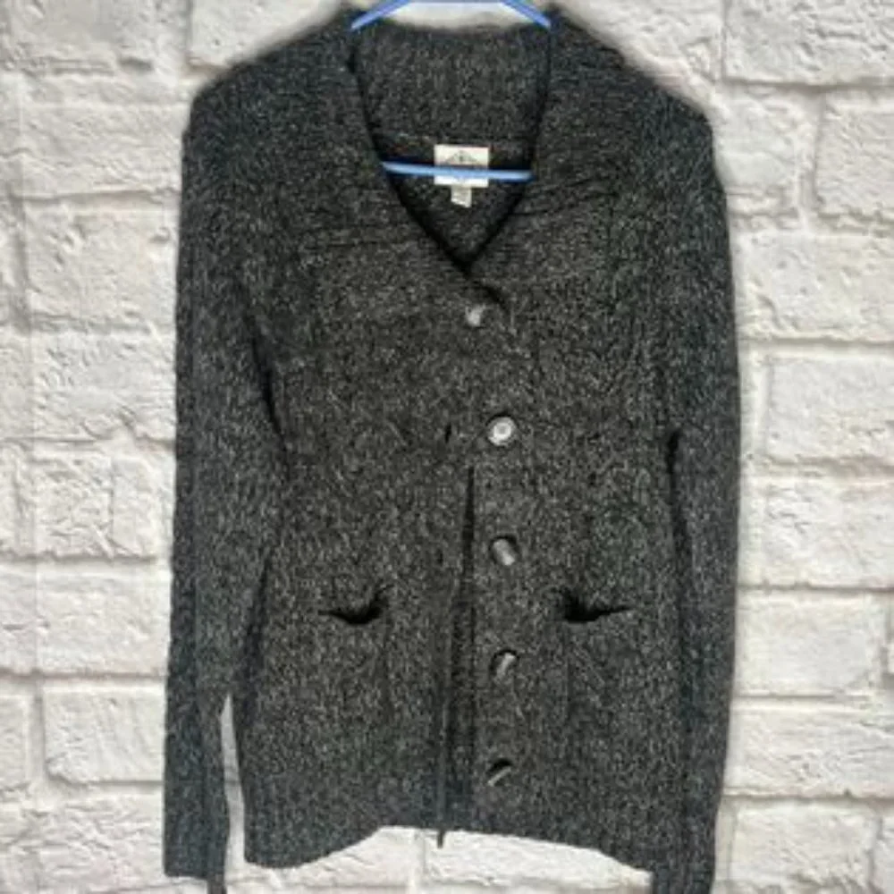 St. John's Bay Gray‎ Button Sweater Womens Size Large